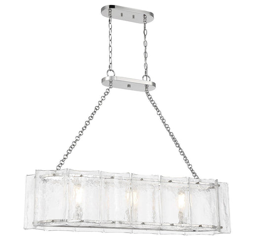 Genry 3-Light Linear Pendant in Polished Nickel