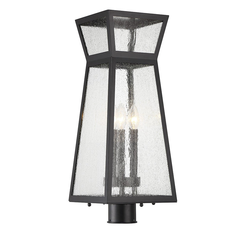 Millford 3-Light Outdoor Post Light in Matte Black