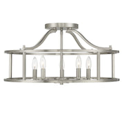 Stockton 5-Light Semi-Flush Mount in Satin Nickel