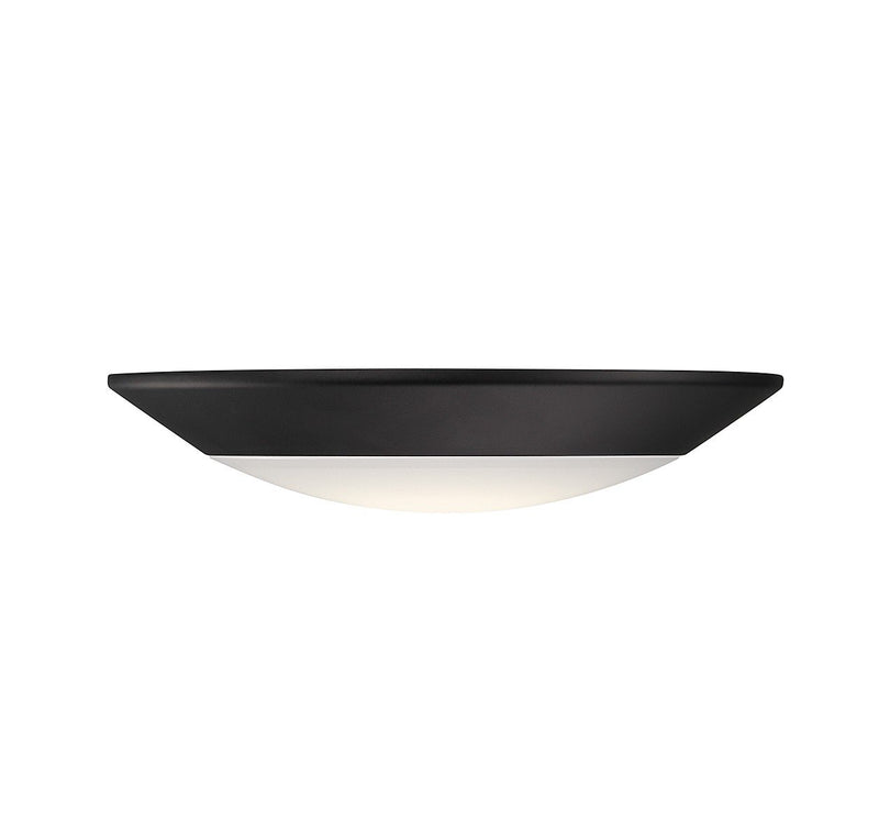 6" Color-Selectable LED Disc Flush Mount in Matte Black