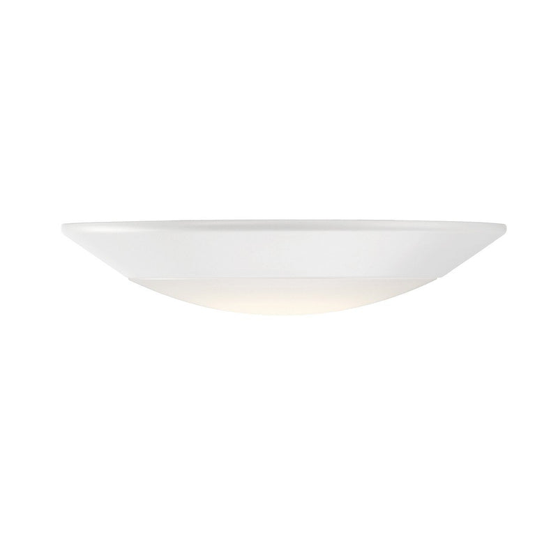 6" Color-Selectable LED Disc Flush Mount in White