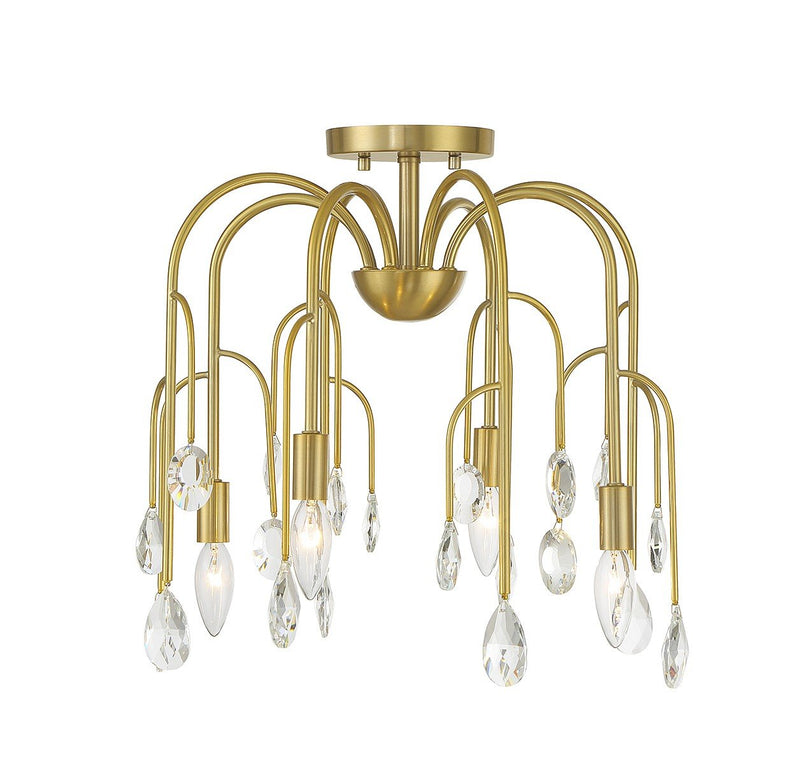 Anholt 4-Light Convertible Chandelier in Noble Brass