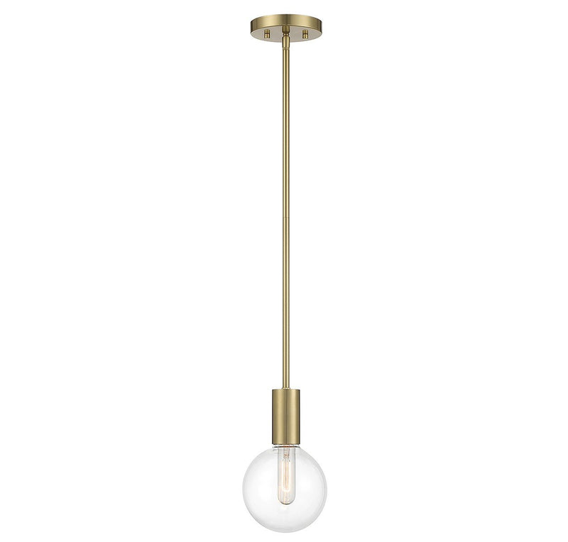 Wright Mini Pendant in Warm Brass