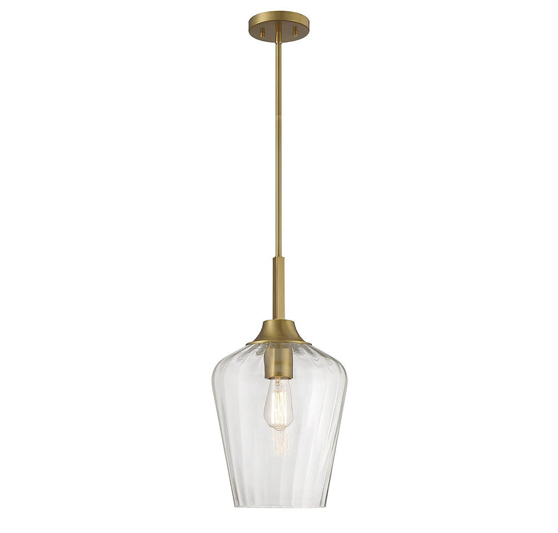 Carlton Pendant in Warm Brass