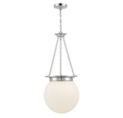 Manor 3-Light Globe Pendant in Polished Nickel