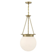 Manor 3-Light Globe Pendant in Warm Brass