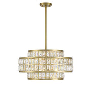 Renzo 4-Light Drum Pendant in Warm Brass