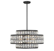 Renzo 4-Light Drum Pendant in Matte Black