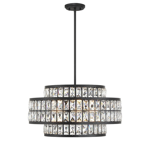 Renzo 4-Light Drum Pendant in Matte Black