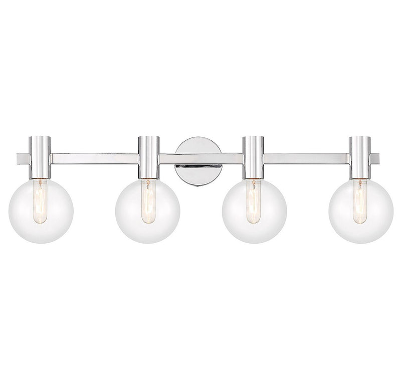 Wright 4-Light Bath Vanity Light in Chrome
