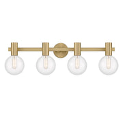 Wright 4-Light Bath Vanity Light in Warm Brass