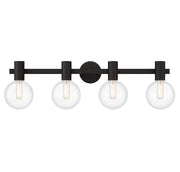 Wright 4-Light Bath Vanity Light in Matte Black