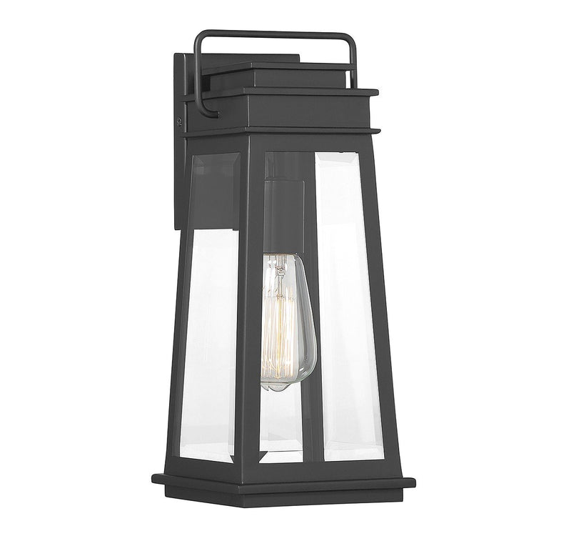 Boone Small Outdoor Wall Lantern in Matte Black