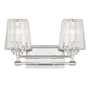 Garnet 2-Light Bath Vanity Light in Polished Nickel