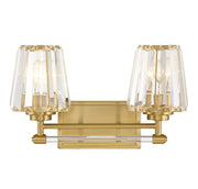 Garnet 2-Light Bath Vanity Light in Warm Brass