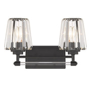 Garnet 2-Light Bath Vanity Light in Matte Black