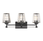 Garnet 3-Light Bath Vanity Light in Matte Black