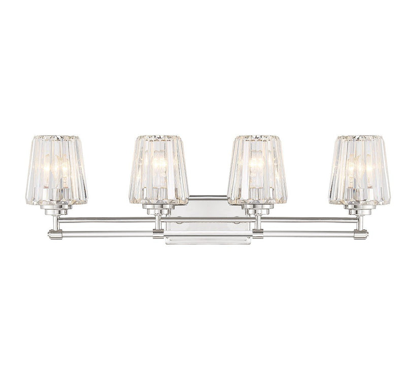 Garnet 4-Light Bath Vanity Light in Polished Nickel