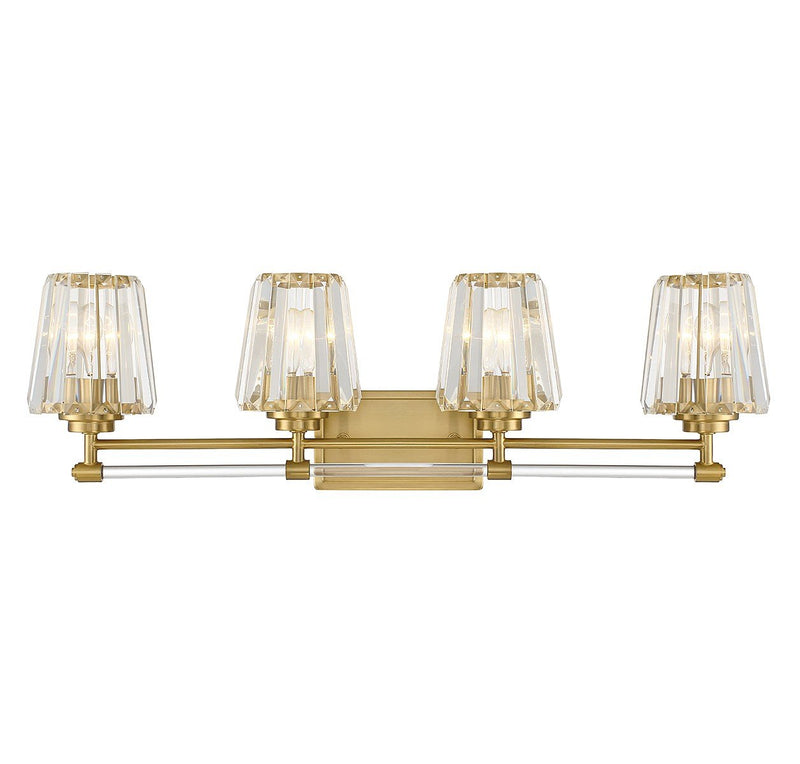 Garnet 4-Light Bath Vanity Light in Warm Brass