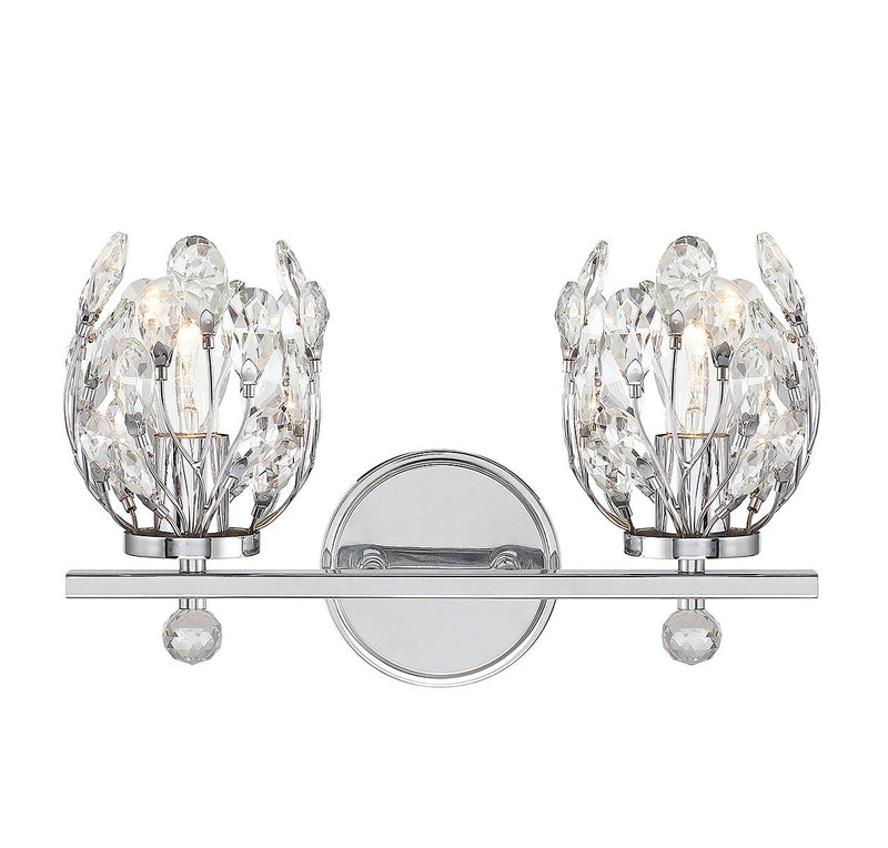 Moreno 2-Light Bath Vanity Light in Chrome