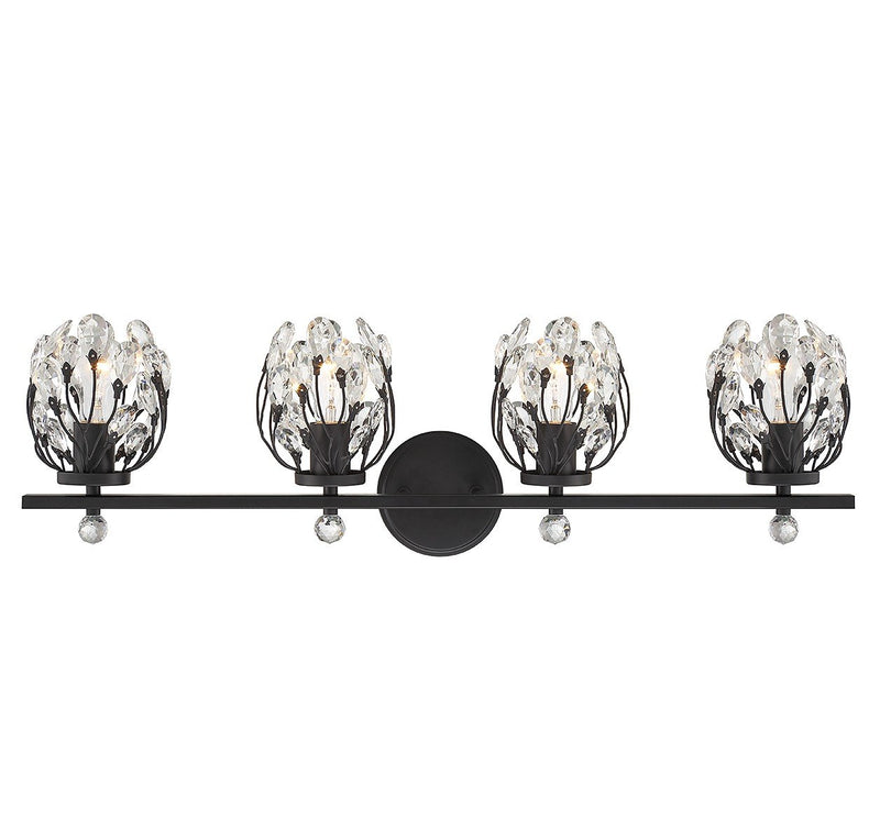 Moreno 4-Light Bath Vanity Light in Matte Black