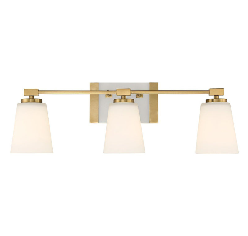 Darby 3-Light Bath Vanity Light in Warm Brass