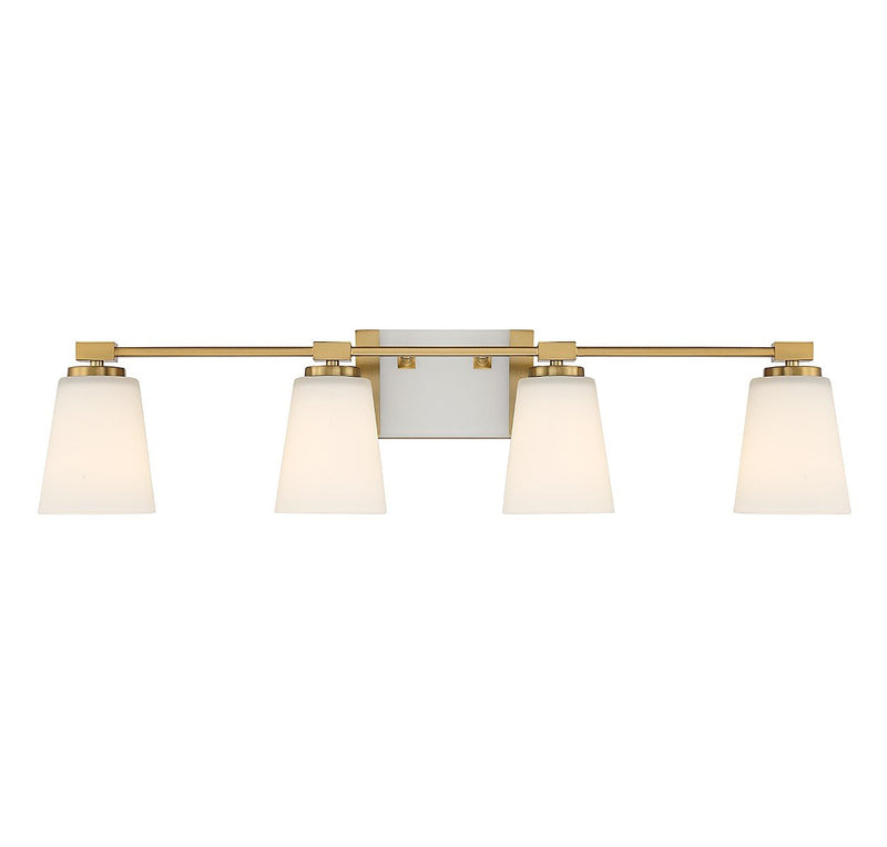 Darby 4-Light Bath Vanity Light in Warm Brass