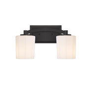Whitney 2-Light Bath Vanity Light in Matte Black