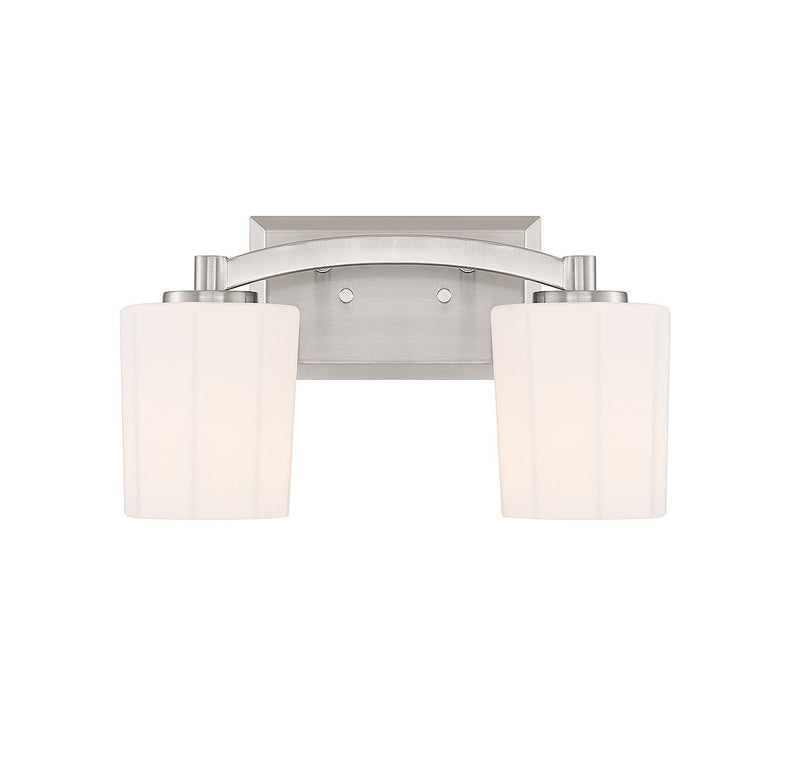 Whitney 2-Light Bath Vanity Light in Satin Nickel