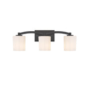 Whitney 3-Light Bath Vanity Light in Matte Black