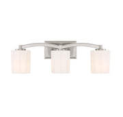 Whitney 3-Light Bath Vanity Light in Satin Nickel
