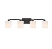 Whitney 4-Light Bath Vanity Light in Matte Black