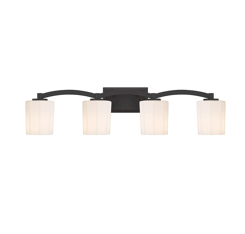 Whitney 4-Light Bath Vanity Light in Matte Black