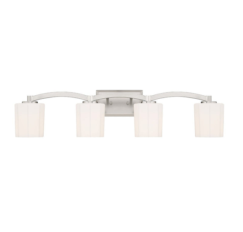Whitney 4-Light Bath Vanity Light in Satin Nickel