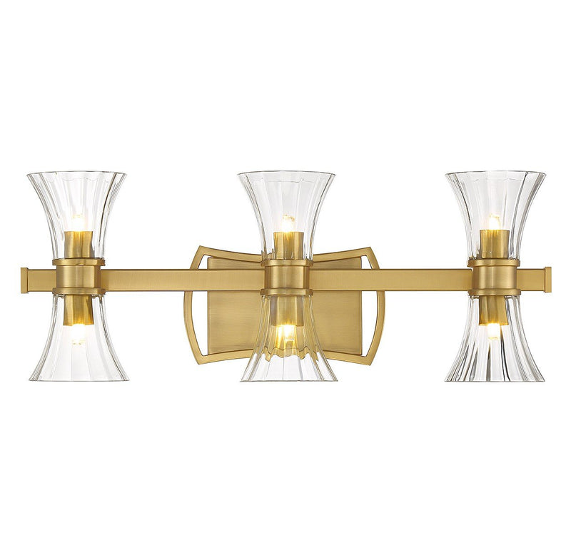 Bennington 6-Light Bath Vanity Light in Warm Brass