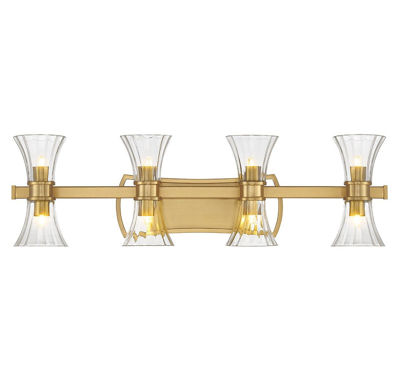 Bennington 8-Light Bath Vanity Light in Warm Brass