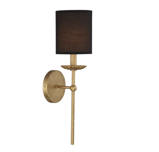 Linen Shade 18" 1-Light Bath Sconce in True Gold