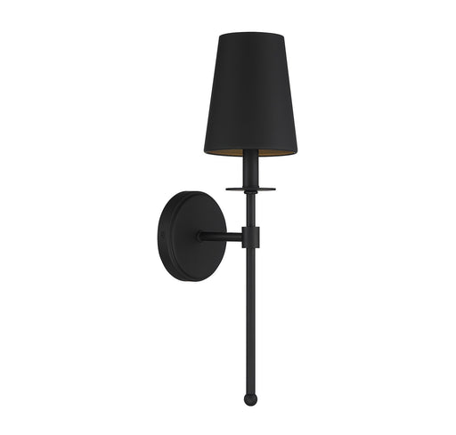 Tall Metal Shade 20" 1-Light Wall Sconce in Matte Black