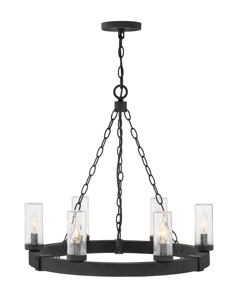 Sawyer 6-Light Outdoor Chandelier in Black