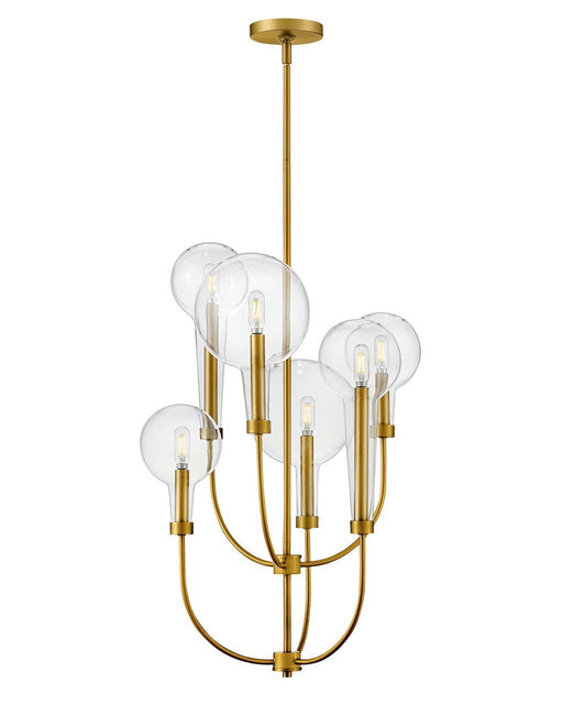 Alchemy 6-Light Pendant in Lacquered Brass