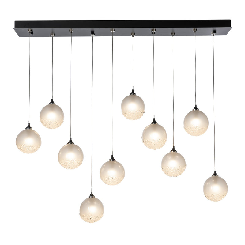 Fritz Globe 10-Light Pendant in Black - 131130-SKT-STND-10-FD0750 by Hubbardton Forge