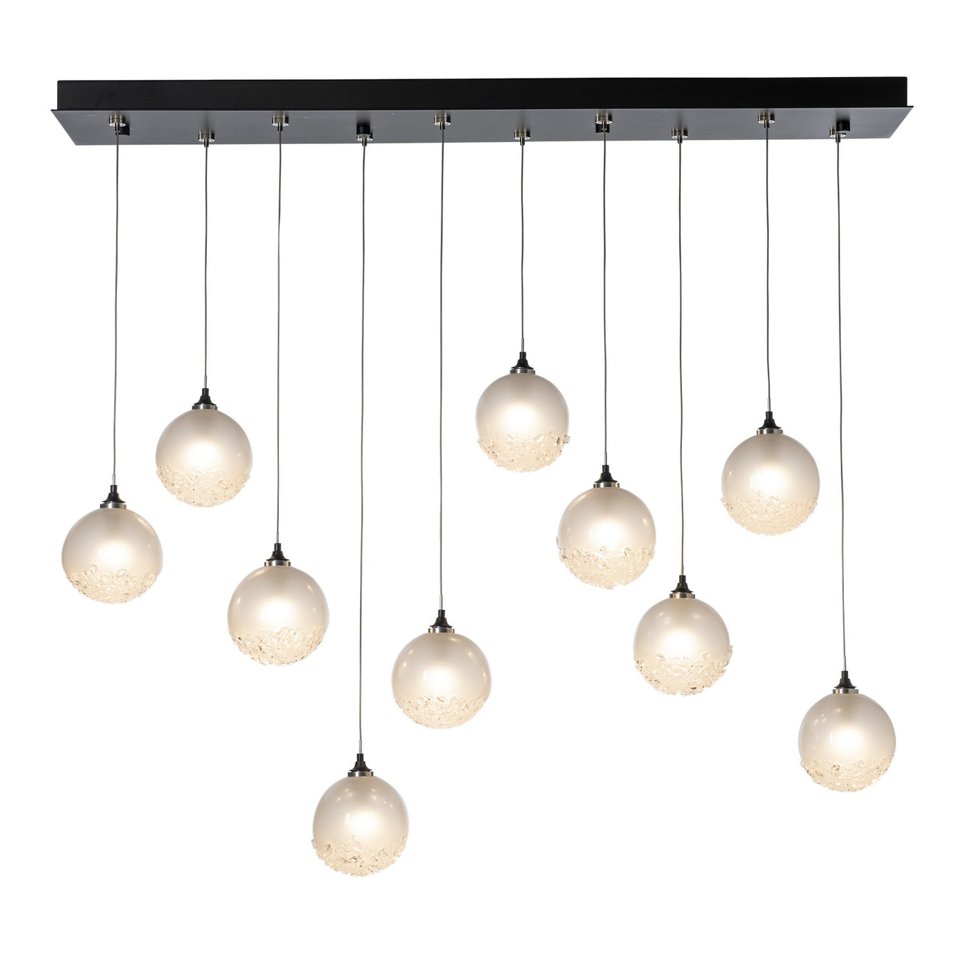 Fritz Globe 10-Light Pendant in Black - 131130-SKT-STND-10-FD0750 by Hubbardton Forge