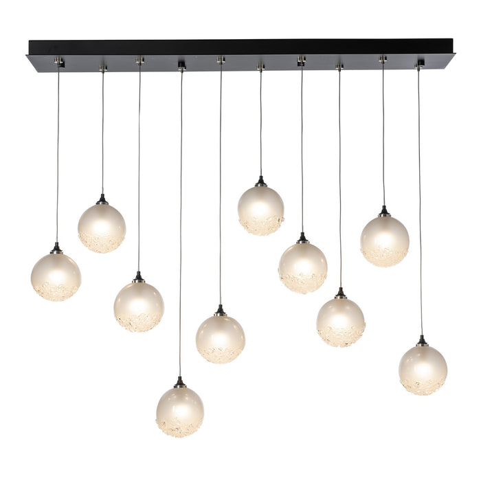 Fritz Globe 10-Light Pendant in Black - 131130-SKT-STND-10-FD0750 by Hubbardton Forge