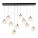 Fritz Globe 10-Light Pendant in Black - 131130-SKT-STND-10-FD0750 by Hubbardton Forge