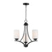 Deven 3-Light Chandelier in Black - Lamps Expo