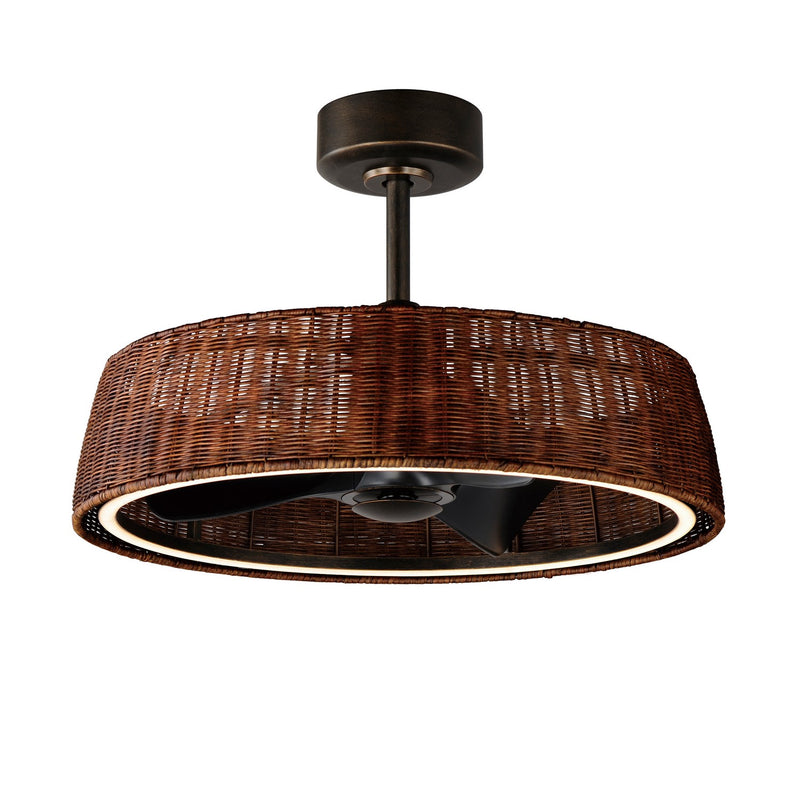 61012RADBZ - Tulum LED Fandelight in Dark Bronze by Maxim