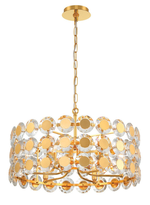 Perrene 6-Light 23.2" Pendant in Gold