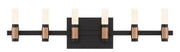 Albany 12-Light 26.5" Vanity Light in Brass-Black Mix