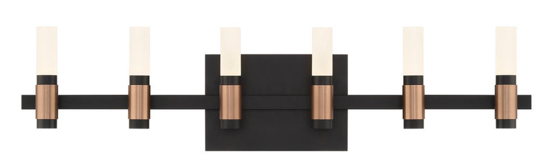 Albany 12-Light 26.5" Vanity Light in Brass-Black Mix