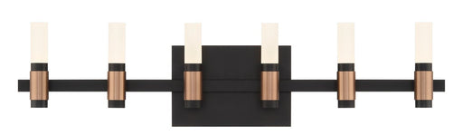 Albany 12-Light 26.5" Vanity Light in Brass-Black Mix